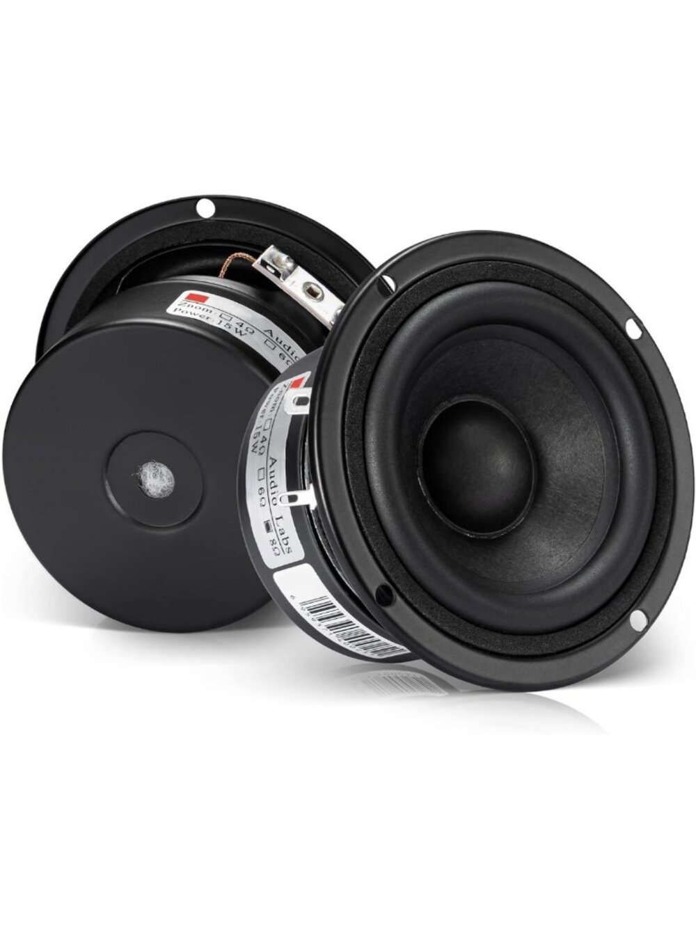 2PCS 3-Inch Full Range Bookshelf Speakers - HiFi Sound, 8 Ohm Woofer, Compact